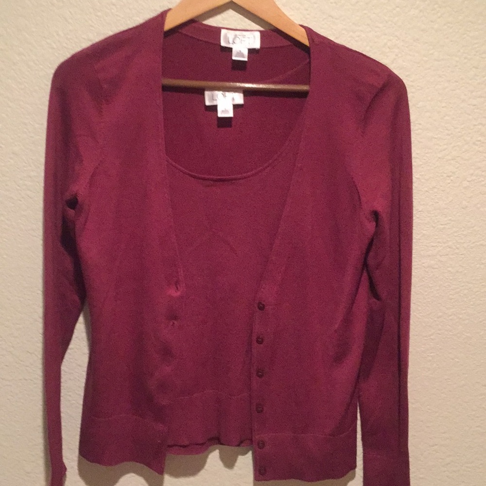 Ann Taylor Loft Sweater Set, silk, Small